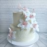 Свадебный торт с лилиями №127017