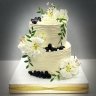 Свадебный торт с лилиями №127025