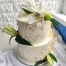 Свадебный торт с лилиями №127026