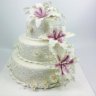 Свадебный торт с лилиями №127028