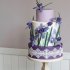 Свадебный торт с ирисами №127088