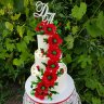 Свадебный торт с маками №127100