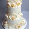 Свадебный торт с орхидеями №127122
