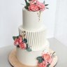 Свадебный торт с пионами №127133