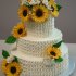 Свадебный торт с подсолнухами №127152