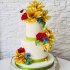 Свадебный торт с подсолнухами №127168