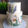Свадебный торт с полевыми цветами №127172