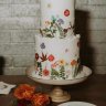 Свадебный торт с полевыми цветами №127182