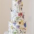 Свадебный торт с полевыми цветами №127190