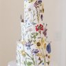 Свадебный торт с полевыми цветами №127191