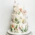 Свадебный торт с полевыми цветами №127191