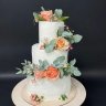 Свадебный торт с розами №127193