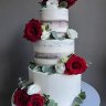 Свадебный торт с розами №127195