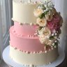 Свадебный торт с розами №127197