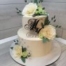 Свадебный торт с розами №127196