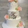 Свадебный торт с розами №127199