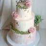 Свадебный торт с розами №127208