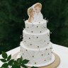 Свадебный торт с ромашками №127225
