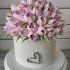 Свадебный торт с тюльпанами №127244