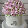 Свадебный торт с тюльпанами №127245