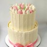 Свадебный торт с тюльпанами №127246