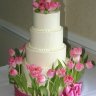 Свадебный торт с тюльпанами №127246