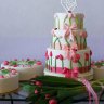 Свадебный торт с тюльпанами №127250