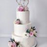 Свадебный торт с эустомой №127254
