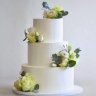 Свадебный торт с эустомой №127259
