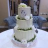 Свадебный торт с эустомой №127269