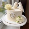 Свадебный торт с голубями №127309