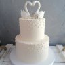 Свадебный торт с лебедями №127364