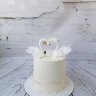 Свадебный торт с лебедями №127368