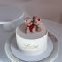Свадебный торт с мишками №127373