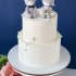 Свадебный торт с мишками №127376