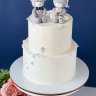 Свадебный торт с мишками №127375