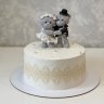 Свадебный торт с мишками №127384