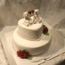 Свадебный торт с мишками №127390