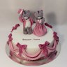 Свадебный торт с мишками №127388