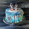 Свадебный торт с пингвинами №127397