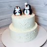 Свадебный торт с пингвинами №127399