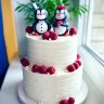 Свадебный торт с пингвинами №127404