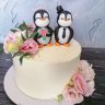 Свадебный торт с пингвинами №127408