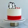 Свадебный торт с пингвинами №127410