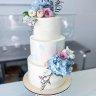 Нежный свадебный торт №128370