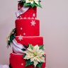 Рождественский свадебный торт №128487