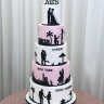 Свадебный торт Силуэты №128538