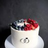 1 ярусный свадебный торт №129183