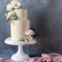 Двухъярусный свадебный торт с цветами №129272
