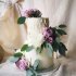 Двухъярусный свадебный торт с цветами №129276